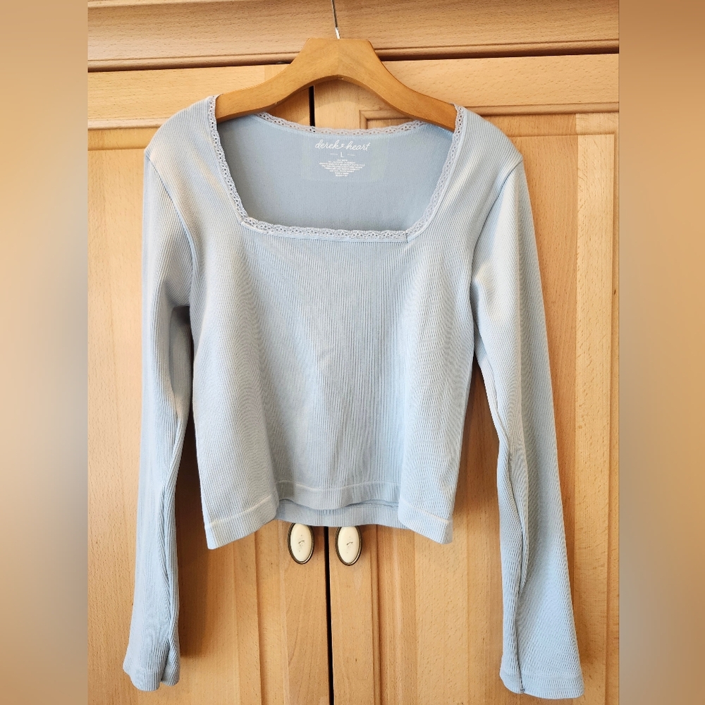 Derek Heart Ribbed Long Sleeve Large